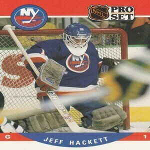 Jeff Hackett - 1990 Pro Set Hockey Card